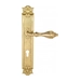 Дверная ручка Venezia "ANAFESTO" на планке PL97, полированная латунь (cyl)