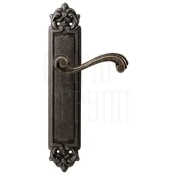 Дверная ручка на планке Melodia 225/229 'Cagliari' античное серебро