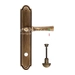 Дверная ручка Extreza 'DEZI' (Дези) 309 на планке PL03, матовая бронза (wc)