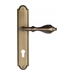 Дверная ручка Venezia 'ANAFESTO' на планке PL98, матовая бронза (cyl)