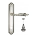 Дверная ручка Venezia 'OLIMPO' на планке PL98, натуральное серебро (wc-4)