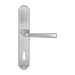 Дверная ручка Extreza 'SANDRO' (Сандро) 332 на планке PL01, матовый хром (key)