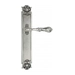 Дверная ручка Venezia "MONTE CRISTO" на планке PL97, натуральное серебро