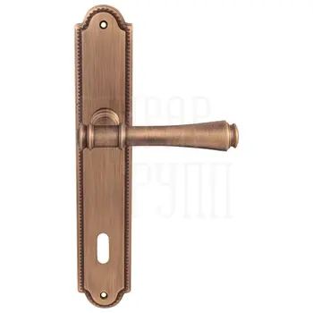 Дверная ручка на планке Melodia 245/458 'Tako' матовая бронза (key)