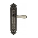 Дверная ручка Venezia 'COLOSSEO' на планке PL96, античное серебро