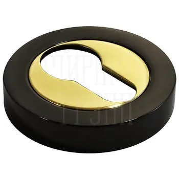 Накладки под цилиндр Morelli Luxury LUX-KH-R2 черный хром + золото