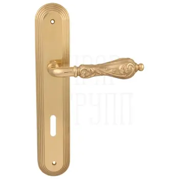 Дверная ручка на планке Melodia 229/235 'Libra' полированная латунь (key)