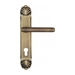 Дверная ручка Venezia 'EXA' на планке PL87, матовая бронза (cyl)