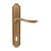 Дверная ручка на планке Melodia 285/458 'Daisy', матовая бронза (key)