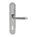 Дверная ручка Extreza 'VIGO' (Виго) 324 на планке PL01, полированный хром (key)