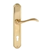 Дверная ручка Extreza 'AGATA' (Агата) 310 на планке PL01, полированное золото (cyl)
