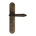 Дверная ручка Venezia 'CASTELLO' на планке PL02, античная бронза