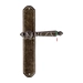 Дверная ручка Extreza 'DANIEL' (Даниел) 308 на планке PL01, античная бронза