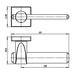 Дверная ручка Armadillo на квадратной розетке 'GROOVE' USQ5, схема