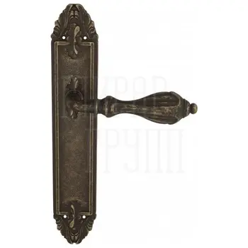 Дверная ручка Venezia 'ANAFESTO' на планке PL90 античная бронза
