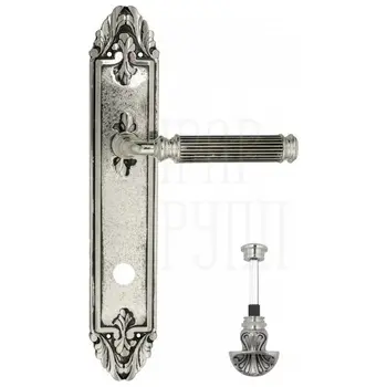 Дверная ручка Venezia 'MOSCA' на планке PL90 натуральное серебро (wc-4)