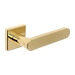Дверная ручка Extreza Hi-tech 'JEMMA' 116 на квадратной розетке R11, полированное золото