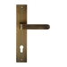 Дверная ручка Extreza Hi-Tech 'RUBI' 132 на планке PL11, матовая бронза (cyl)