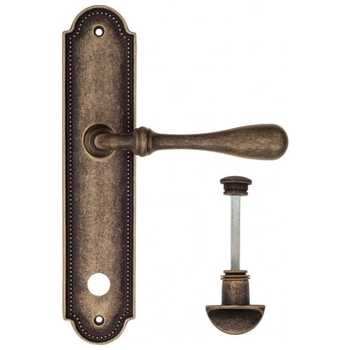 Дверная ручка Fratelli Cattini 'RETRO' на планке PL248 античная бронза (wc-2)