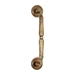 Ручка дверная скоба Extreza 'Petra' (Петра) 250 мм (205 мм) на круглых розетках R01, матовая бронза