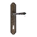 Дверная ручка Extreza 'PETRA' (Петра) 304 на планке PL03, античная бронза (key)