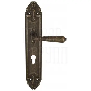 Дверная ручка Venezia 'VIGNOLE' на планке PL90 античная бронза (cyl)