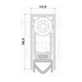 Автоматический порог-уплотнитель для деревянной двери Venezia 420/530-330 мм регулируемый, схема