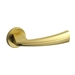 Дверная ручка на розетке Mandelli "Bix" 1141, матовое золото + золото