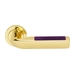 Дверные ручки на розетке Morelli Luxury 'Matrix-2', золото + вставка из натуральной кожи игуаны