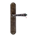Дверная ручка Extreza 'PETRA' (Петра) 304 на планке PL01, античная бронза