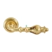 Дверная ручка Extreza 'Evita' (Эвита) 301 на круглой розетке R01, французское золото