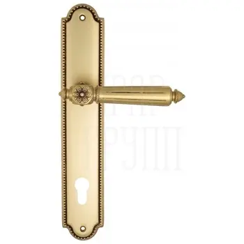Дверная ручка Venezia 'CASTELLO' на планке PL98 французское золото (cyl)