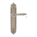 Дверная ручка Extreza 'LEON' (Леон) 303 на планке PL02, полированный никель