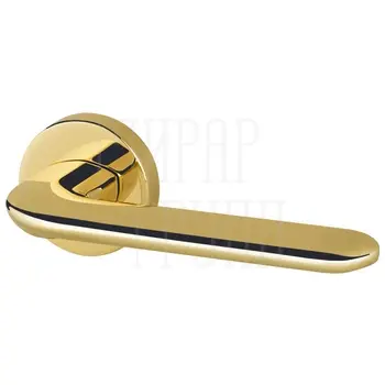Дверная ручка Armadillo на круглой розетке 'EXCALIBUR' URB4 золото 24к