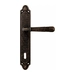 Дверная ручка на планке Melodia 293/158 'Alpha', античная бронза (key)