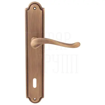 Дверная ручка на планке Melodia 129/458 'Palma' матовая бронза (key)