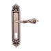 Дверная ручка на планке Melodia 229/229 'Libra', серебро 925 (cyl)