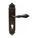 Дверная ручка на планке Melodia 229/229 'Libra', античное серебро (cyl)