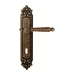 Дверная ручка на планке Melodia 235/229 'Mirella', античная бронза (key)