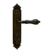 Дверная ручка на планке Melodia 229/229 'Libra', античная бронза (wc)