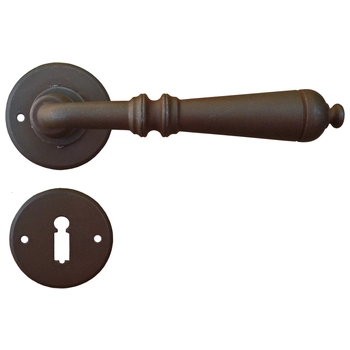 Дверная ручка кованая раздельная Galbusera ART. 2699 'MOSCA' античная ржавчина