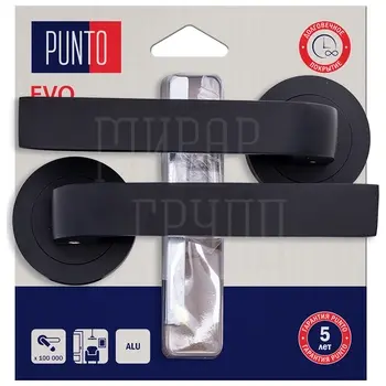 Дверные ручки Punto (Пунто) на круглой розетке "EVO" R.TLK52.EVO/HD