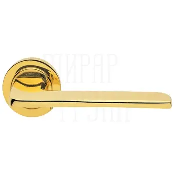 Дверные ручки на розетке Morelli Luxury 'Rock' золото