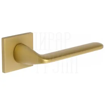 Дверная ручка Extreza Hi-Tech 'Viki' (Вики) 127 на квадратной розетке R15 матовое золото