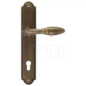 Дверная ручка Extreza 'MIREL' (Мирель) 316 на планке PL03 матовая бронза (cyl)