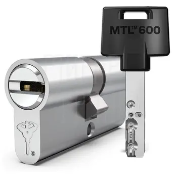 Цилиндровый механизм ключ-ключ Mul-T-Lock (Светофор) MTL600 90 mm (35+10+45) никель + флажок