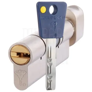Цилиндровый механизм ключ-вертушка Mul-T-Lock 7x7 71 mm (33+10+28) никель