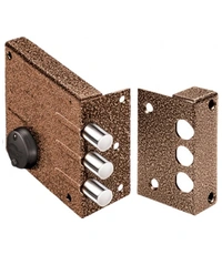 Замок Elbor (Эльбор) накладной сувальдный Кремень 1.04.52.КМА (медный антик)