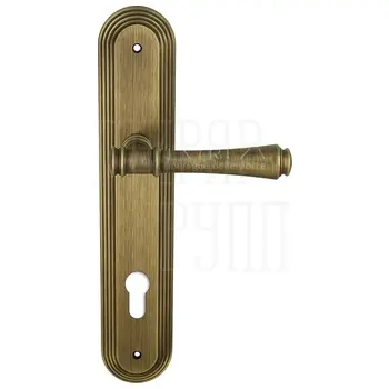 Дверная ручка Extreza 'PIERO' (Пиеро) 326 на планке PL05 матовая бронза (cyl)