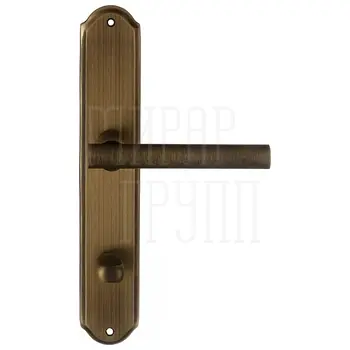 Дверная ручка Extreza 'PIVOT' (Пивот) 132 на планке PL01 матовая бронза (WC)
